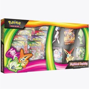 Pokemon Mythical Squishy Collection with Green and Orange
